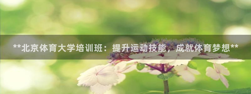 欧陆娱乐能赚钱吗：**北京体育大学培训班：提升运动技