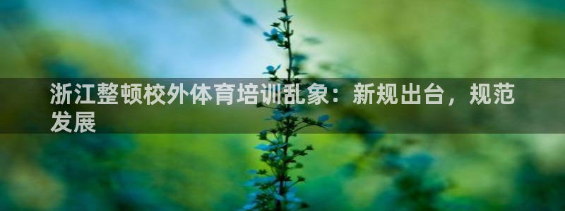 欧陆娱乐登录注册平台：浙江整顿校外体育培训乱象：新规